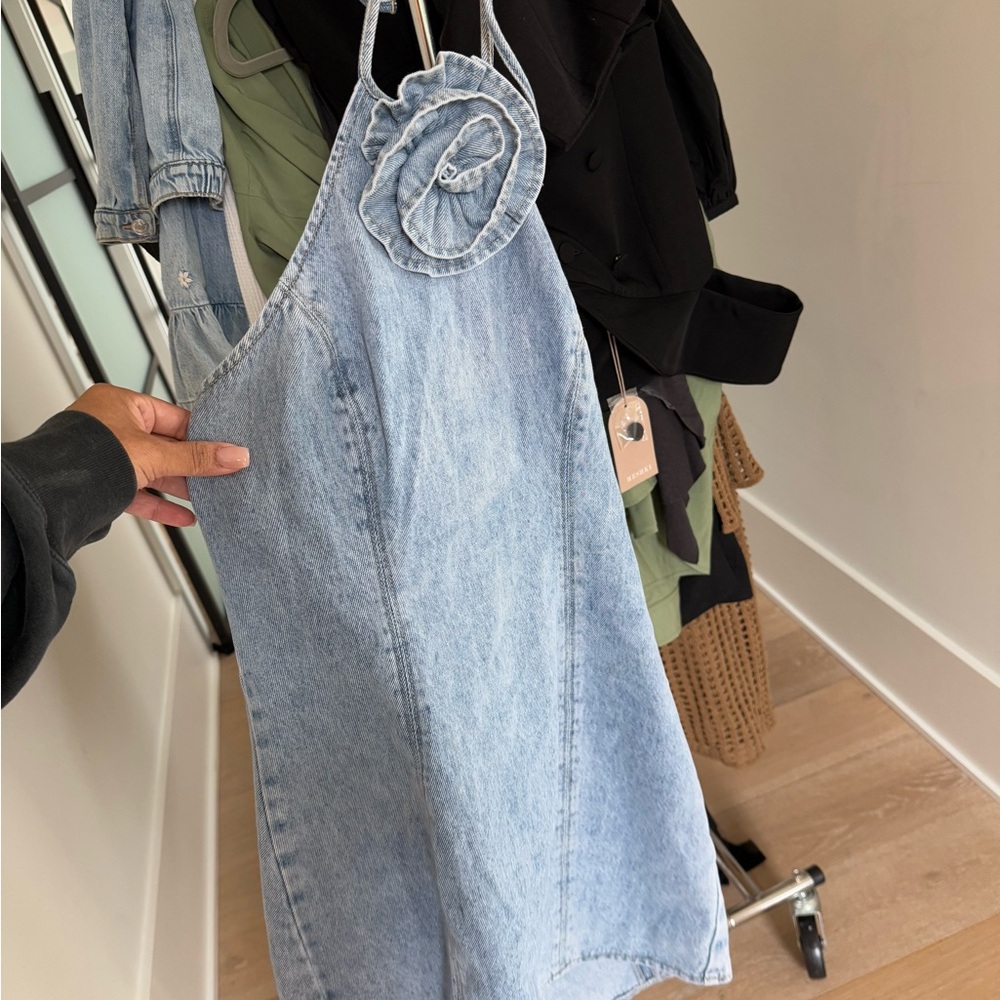 MESHKI denim dress
